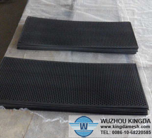 Perforated metal black