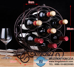 Elegant metal wine racks