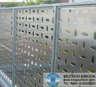 Stainless perforated fence