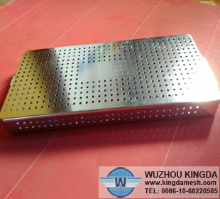 Rectangular perforated metal baskets