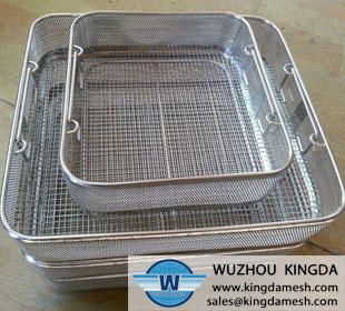 Square wire mesh basket