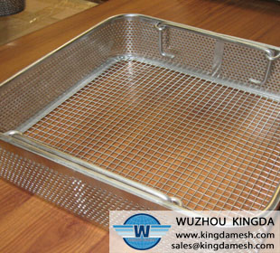 Stainless steel perforated mesh basket