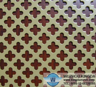 Powder coated perforated mesh