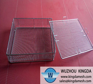 Stainless square antisepsis basket 