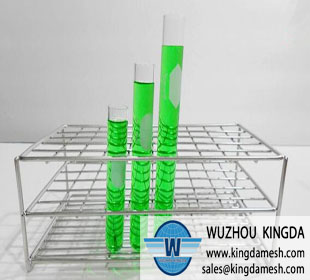 Stainless test tube rack