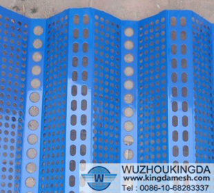 Anti-wind and dust perforated mesh