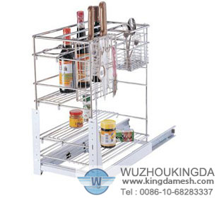 Kitchen utensil corner shelf