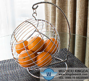 Metal wire mesh fruit basket