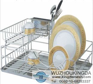 Metal kitchen dish rack