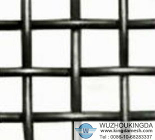 Black steel crimped mesh