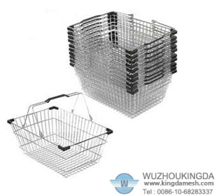 Metal mesh shopping basket