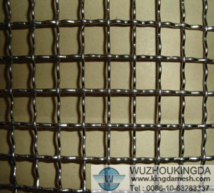 Black steel crimped wire mesh