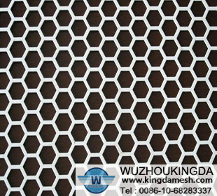 Decorative Hexagonal Flat Perforated Sheet