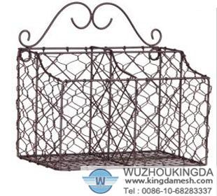 Wire letter basket