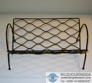 Wire mesh book rack